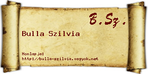 Bulla Szilvia névjegykártya
