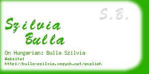 szilvia bulla business card
